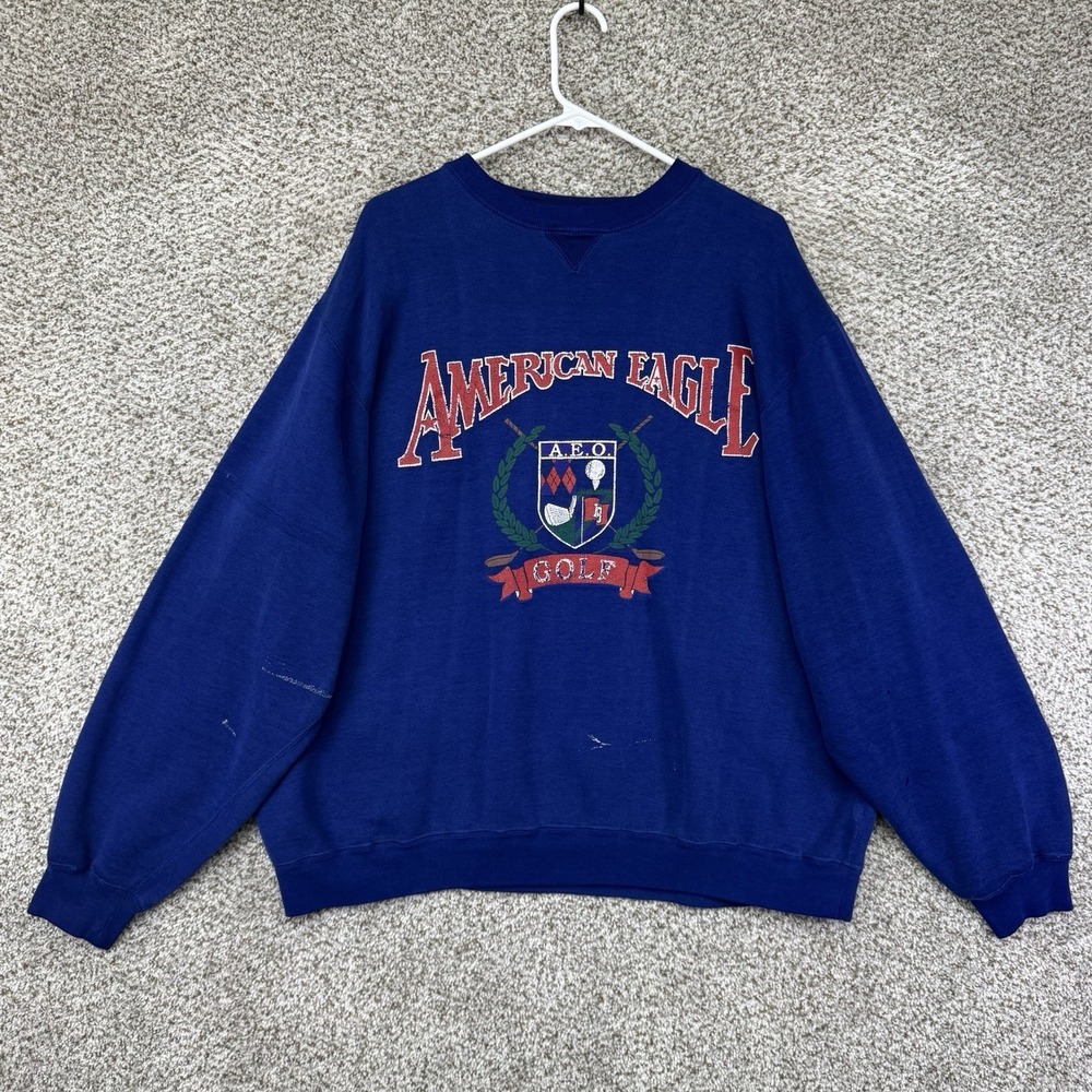 VTG 90s American Eagle Outfitters Golf Sweatshirt Men's XL Galt Sand Crewneck